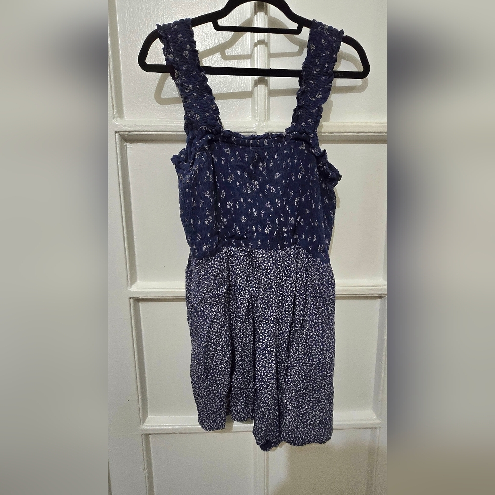 American Eagle Navy Floral Romper- XL
